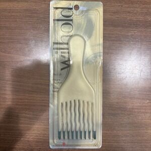 Vintage Wilhold Wavy Hair Lift Pick Comb White Green Dip Rare NEW 7431